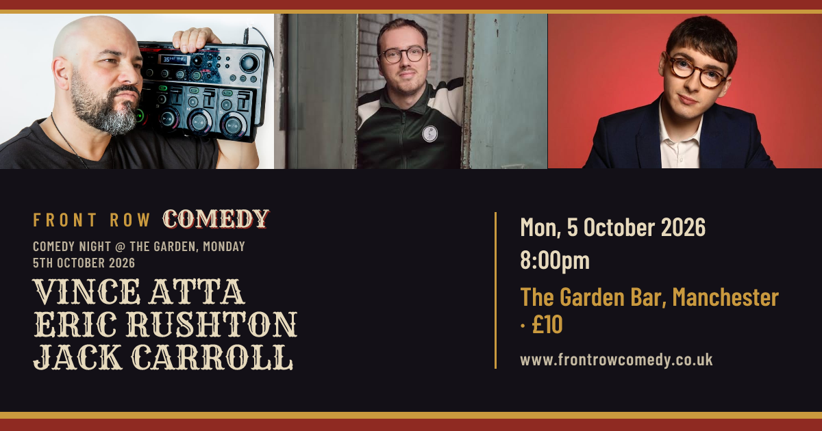 Comedy Night @ The Garden, Monday 5th October 2026 poster