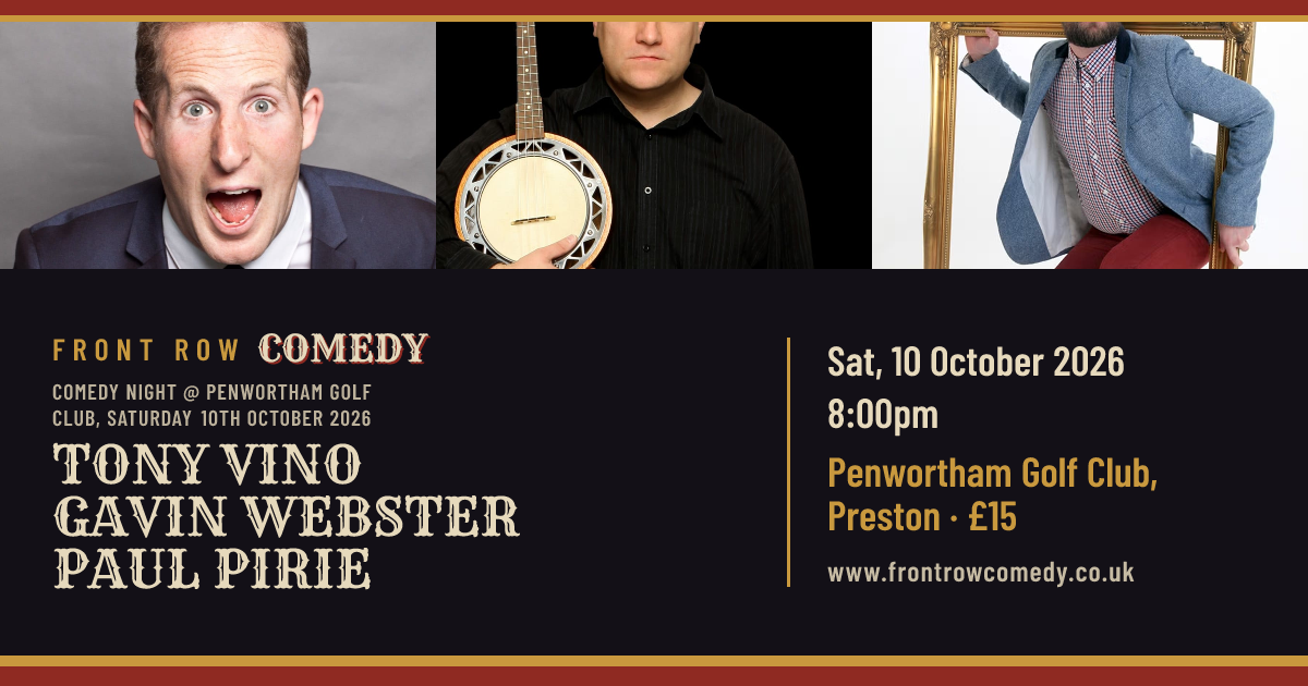 Comedy Night @ Penwortham Golf Club, Saturday 10th October 2026 poster