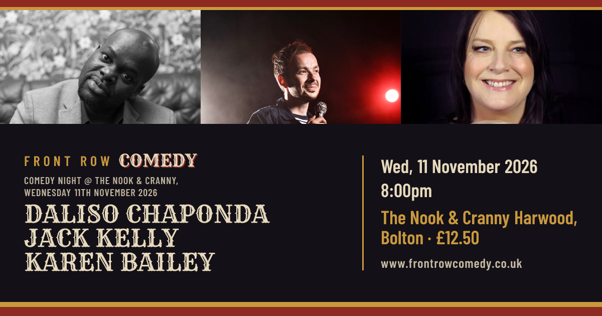 Comedy Night @ The Nook & Cranny, Wednesday 11th November 2026 poster